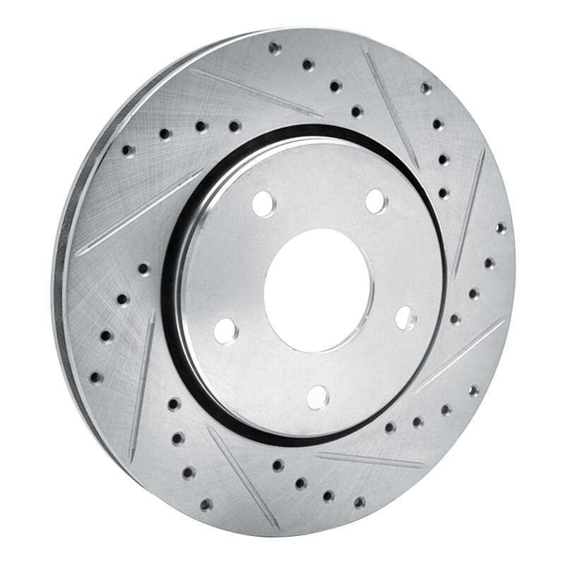 R1 08-16 Chrysler Town & Country Front Right Drilled & Slotted Silver Brake Rotor thumbnail 2