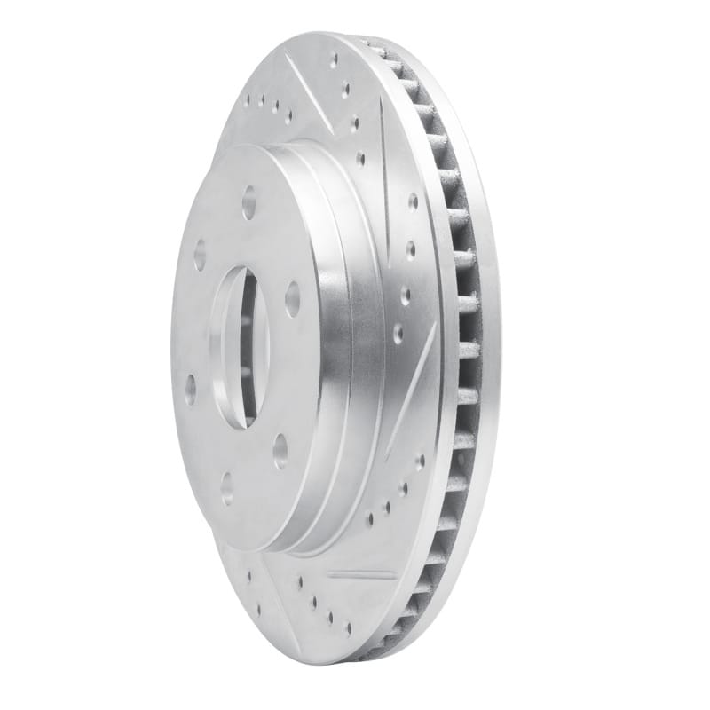 R1 86-95 Dodge Raider Front Right Drilled & Slotted Silver Brake Rotor thumbnail 2
