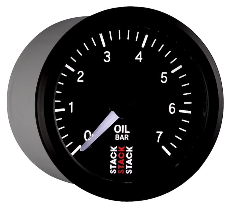 Autometer Stack 52mm 0-7 Bar M10 Male Pro Stepper Motor Oil Pressure Gauge - Black thumbnail 6