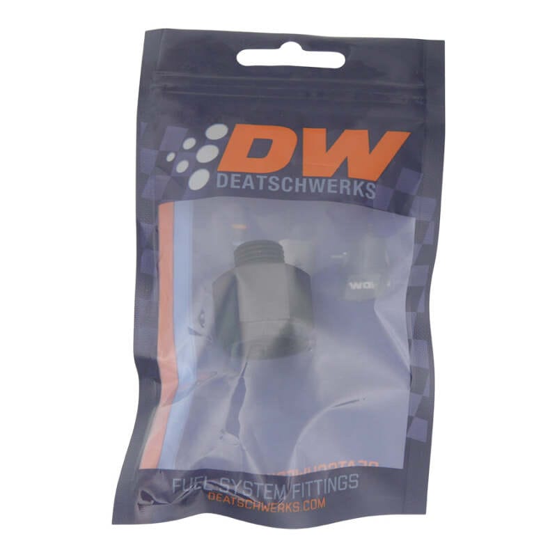 DeatschWerks 6AN ORB Male to M18 X 1.5 Metric Female (Incl O-Ring) - Anodized Matte Black thumbnail 2