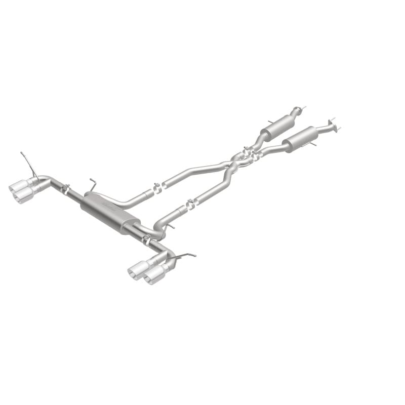 MagnaFlow Cat Back, SS, 2.5in, Quad Split Polish 4in tip 14-15 Jeep Grand Cherokee 3.6L/5.7L V6/V8 thumbnail 2