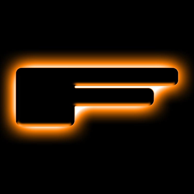 ORACLE Lighting Universal Illuminated LED Letter Badges - Matte Blk Surface Finish - F - 3141-F-005