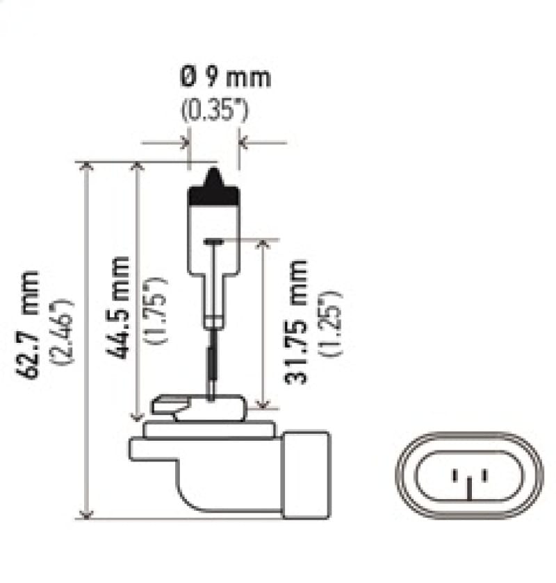 Hella Optilux 881 12V Xenon Yellow XY Bulb thumbnail 4
