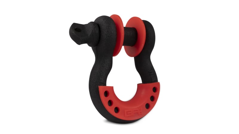 Body Armor 4x4 3/4in Black D-Ring with Red Isolators Single thumbnail 3