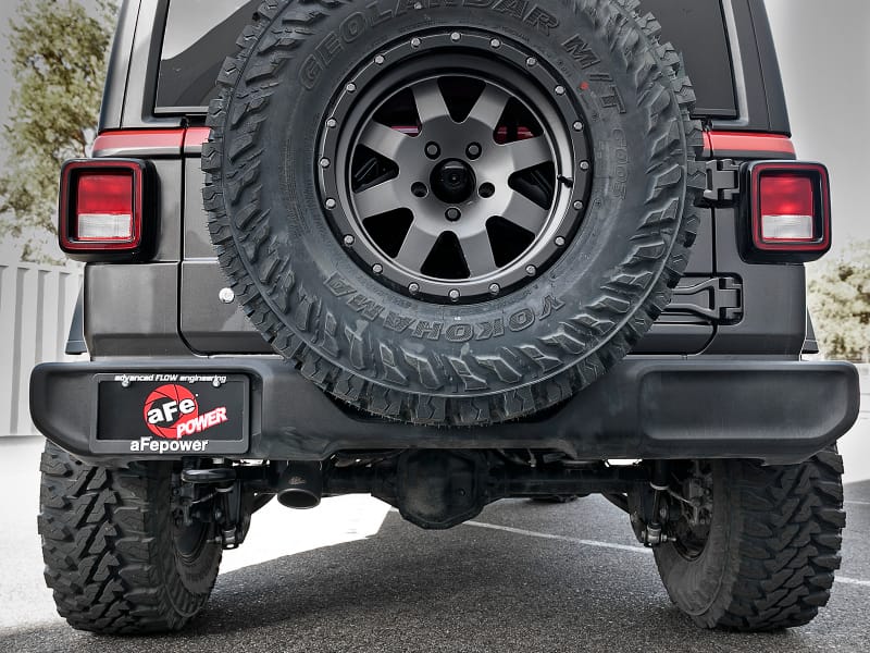 aFe MACH Force-Xp Axle-Back Hi-Tuck Exhaust System w/Black Tip 18-19 Jeep Wrangler (JL) V6 3.6L thumbnail 3