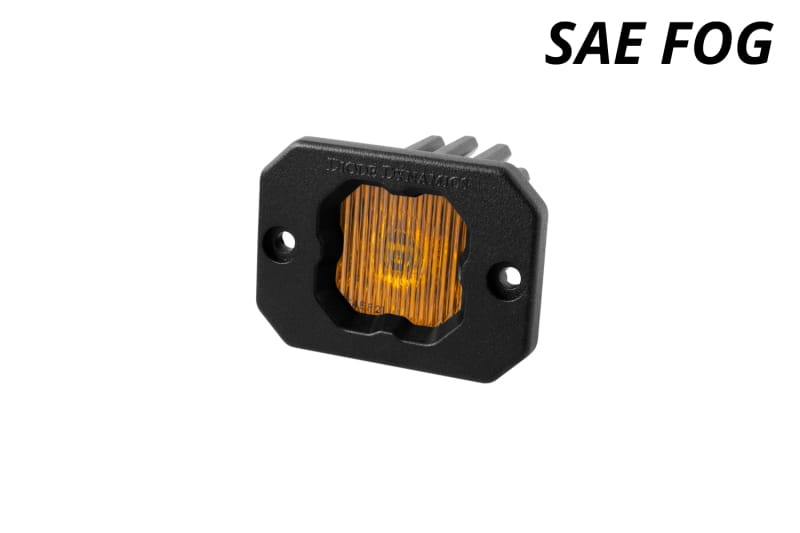 Diode Dynamics Stage Series C1 LED Pod - Yellow SAE Fog Flush ABL Each thumbnail 2