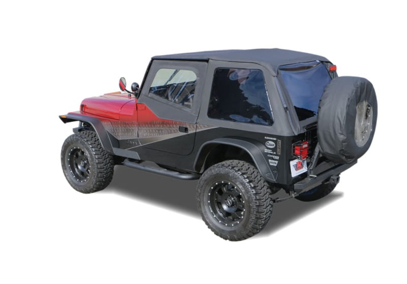 Rampage 1992-1995 Jeep Wrangler(YJ) Frameless Soft Top Kit - Black Diamond thumbnail 2