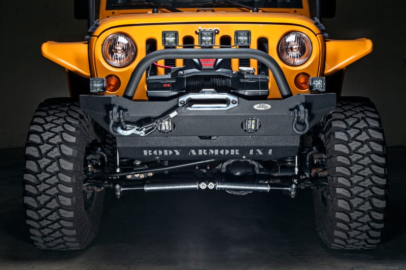Body Armor 4x4 07-18 Jeep Wrangler JK Front Bumper Mid Stubby thumbnail 3