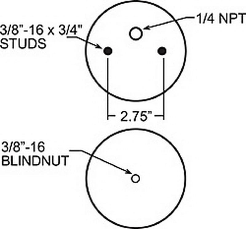 Firestone Ride-Rite Replacement Bellow 224C (For Kit PN 2040/1130/2601/2598/2580/2170) (W217606873) thumbnail 2