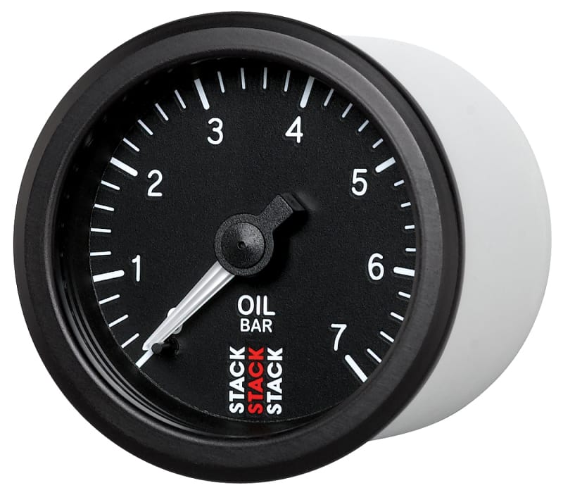 Autometer Stack Instruments 52mm 0-7 BAR M10 (M) Mechanical Oil Pressure Gauge - Black thumbnail 2