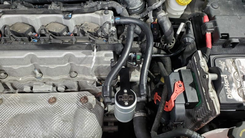 J&L 14-22 Jeep Cherokee 2.4L / 15-21 Jeep Renegade  Driver Side Oil Separator 3.0 - Clear thumbnail 2