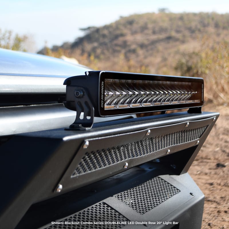 Go Rhino Xplor Blackout Combo Series Dbl Row LED Light Bar w/Amber (Side/Track Mount) 21.5in. - Blk thumbnail 4