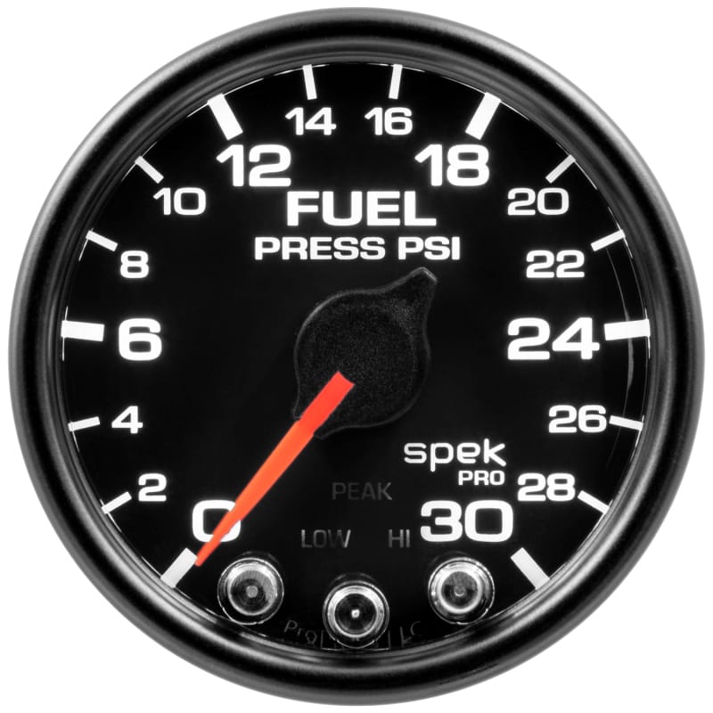 Autometer Spek-Pro Gauge Fuel Press 2 1/16in 30psi Stepper Motor W/Peak & Warn Blk/Blk - P31632 thumbnail 3
