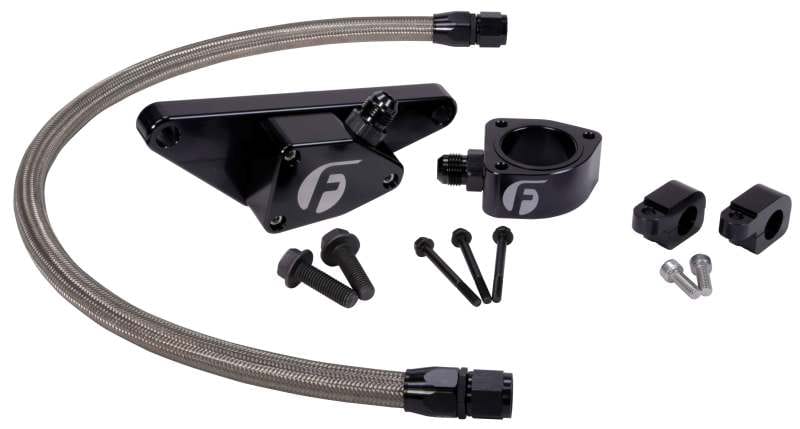 Fleece Performance 03-07 Manual Transmission Cummins Coolant Bypass Kit w/ SS Braided Line thumbnail 2