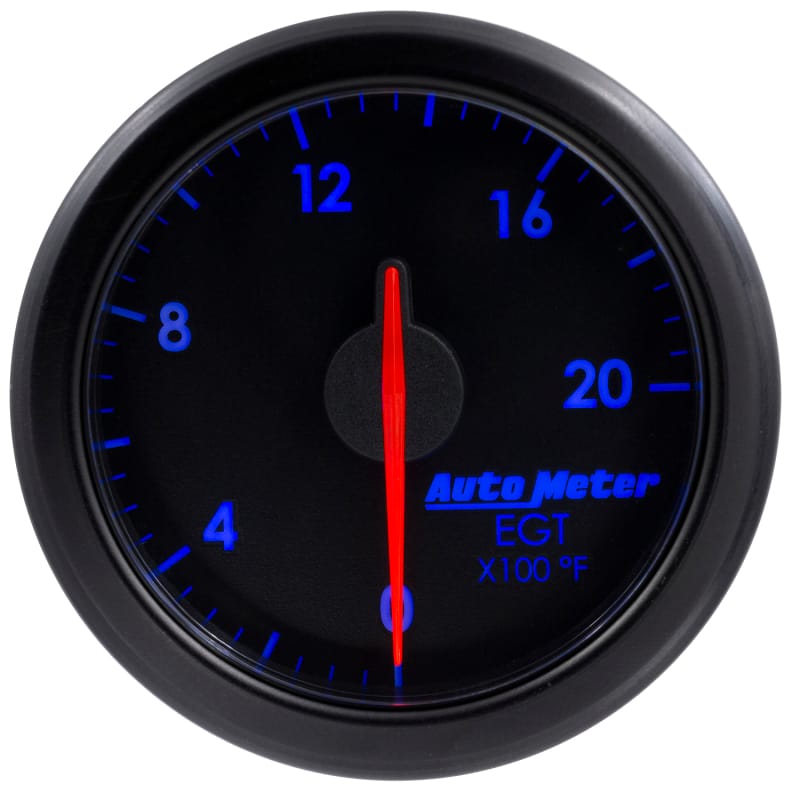 Autometer Airdrive 2-1/16in EGT Gauge 0-2000 Degrees F - Black thumbnail 2