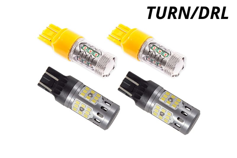 Diode Dynamics JL Wrangler Front Turn Stage 2 (7443 LED Bulb XPR - White and - Amber) thumbnail 5