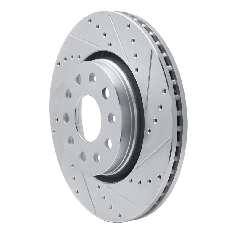 R1 18-25 Jeep Gladiator Front Right Drilled & Slotted Silver Brake Rotor thumbnail 2
