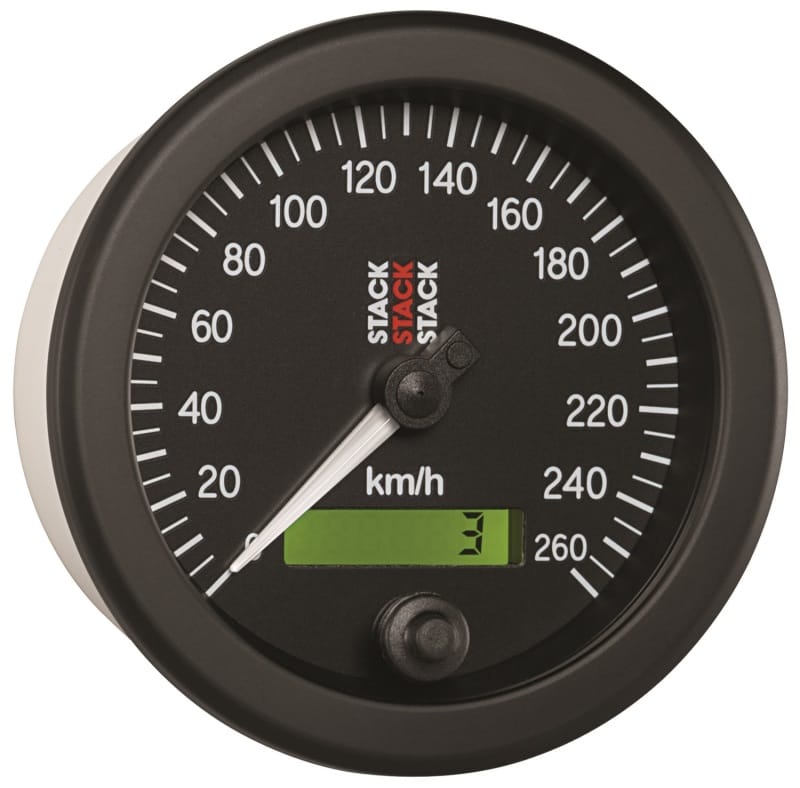 Autometer Stack 88mm 0-260 KM/H Electronic Speedometer - Black thumbnail 5