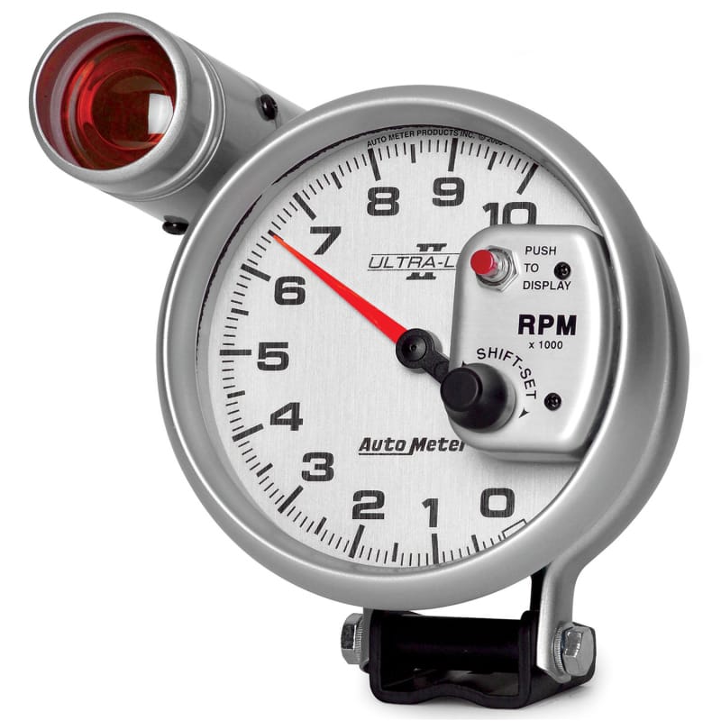 Autometer Ultra-Lite II 5 Inch 10000 RPM Tach w/ Shift Light thumbnail 2