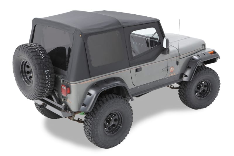 Bestop A-Top For OEM - Jeep 87 Wrangler YJ Replace (Black Crush Clear Windows Door Skins Included)