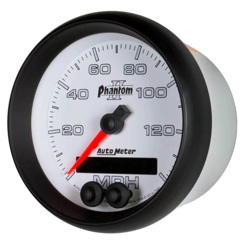 Autometer Phantom II 3-3/8in 0-140MPH In-Dash Electronic GPS Programmable Speedometer thumbnail 2