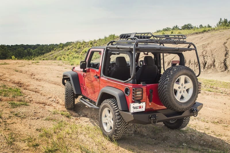 Rugged Ridge XHD Rear Bumper Textured Black 07-18 Jeep Wrangler thumbnail 2
