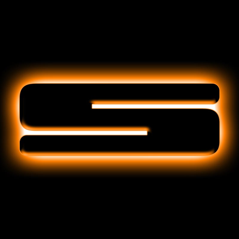 ORACLE Lighting Universal Illuminated LED Letter Badges - Matte Blk Surface Finish - S - 3141-S-005
