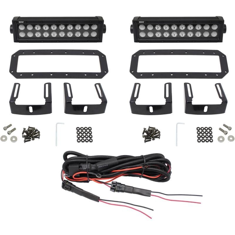 Westin HDX Flush Mount B-FORCE LED Light Kit (Set of 2) w/wiring harness - Black - 57-0035