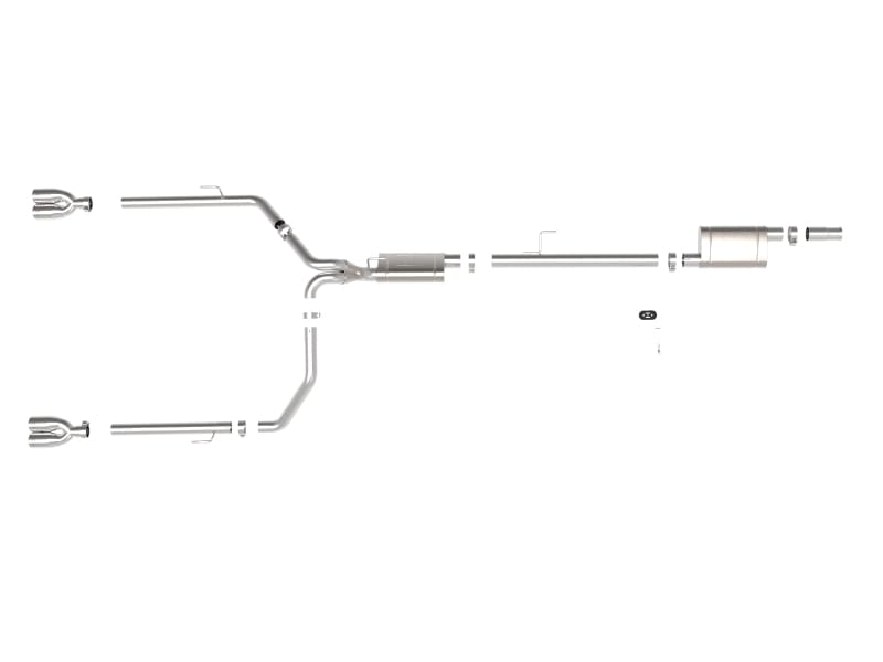 aFe Vulcan Series 3in-2-1/2in 304 SS Cat-Back 2020 Jeep Gladiator (JT) V6-3.6L w/ Polished Tips thumbnail 3