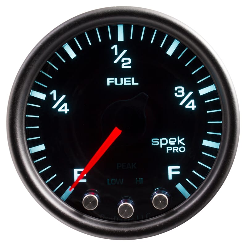 Autometer Spek-Pro Gauge Fuel Level 2 1/16in 0-270 Programmable Blk/Smoke/Blk thumbnail 3