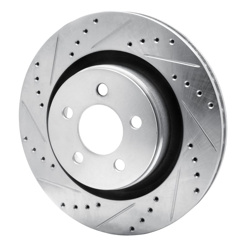 R1 11-12 Jeep Liberty Front Left Drilled & Slotted Silver Brake Rotor thumbnail 2