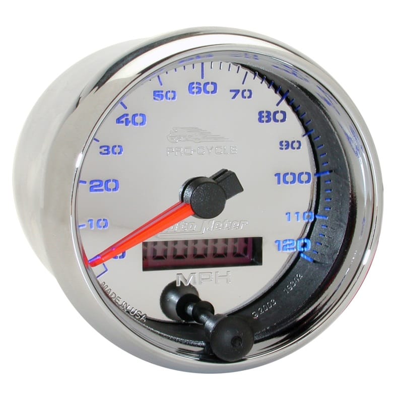 Autometer Pro-Cycle Gauge Speedo 2 5/8in 120 Mph Elec Chrome thumbnail 2