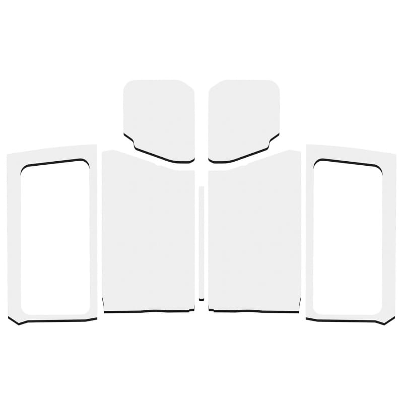 DEI 18-23 Jeep Wrangler JL 2-Door Boom Mat Complete Headliner Kit - 7 Piece - Gray
