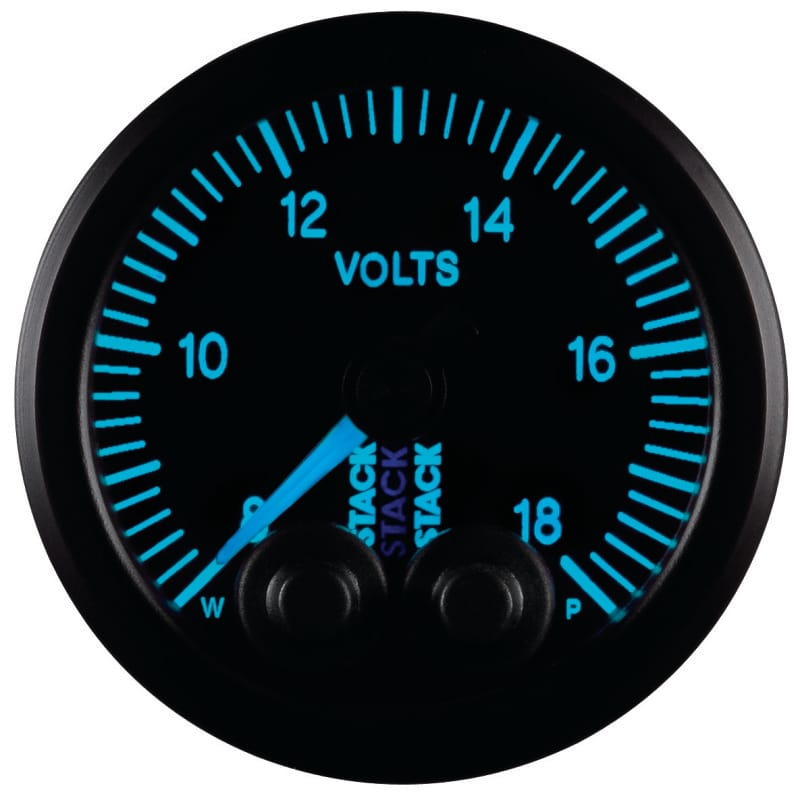 Autometer Stack 52mm 8-18V Pro-Control Battery Voltage Gauge -Black thumbnail 4