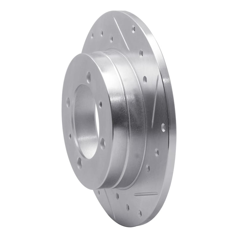R1 88-93 Dodge COLT Rear Right Drilled & Slotted Silver Brake Rotor thumbnail 2