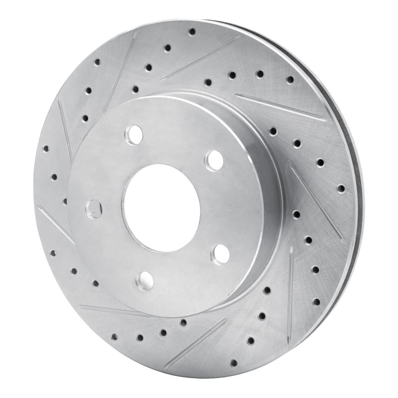 R1 99-04 Jeep Grand Cherokee Front Left Drilled & Slotted Silver Brake Rotor thumbnail 2