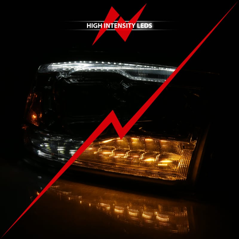 ANZO 2009-2018 Dodge Ram 1500 Projector H.L. Switchback Chrome Amber thumbnail 7