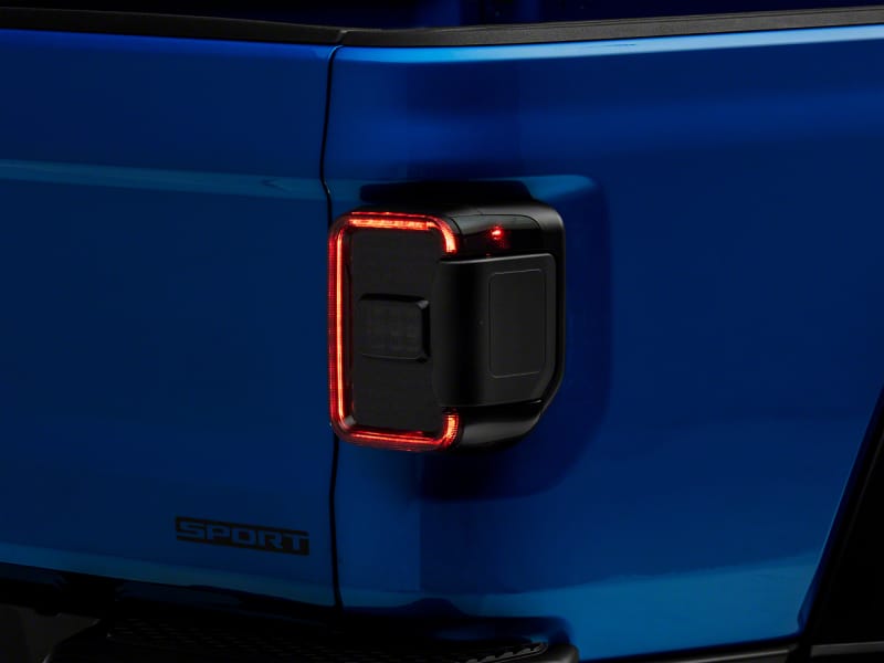 Raxiom 20-23 Jeep Gladiator JT Axial Series LED Tail Lights- Black Housing (Smoked Lens) - JG10568