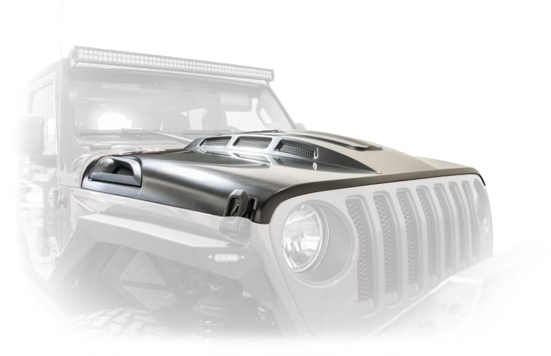 DV8 Offroad 18+ Jeep JL Heat Dispersion Hood - Primer Black thumbnail 3