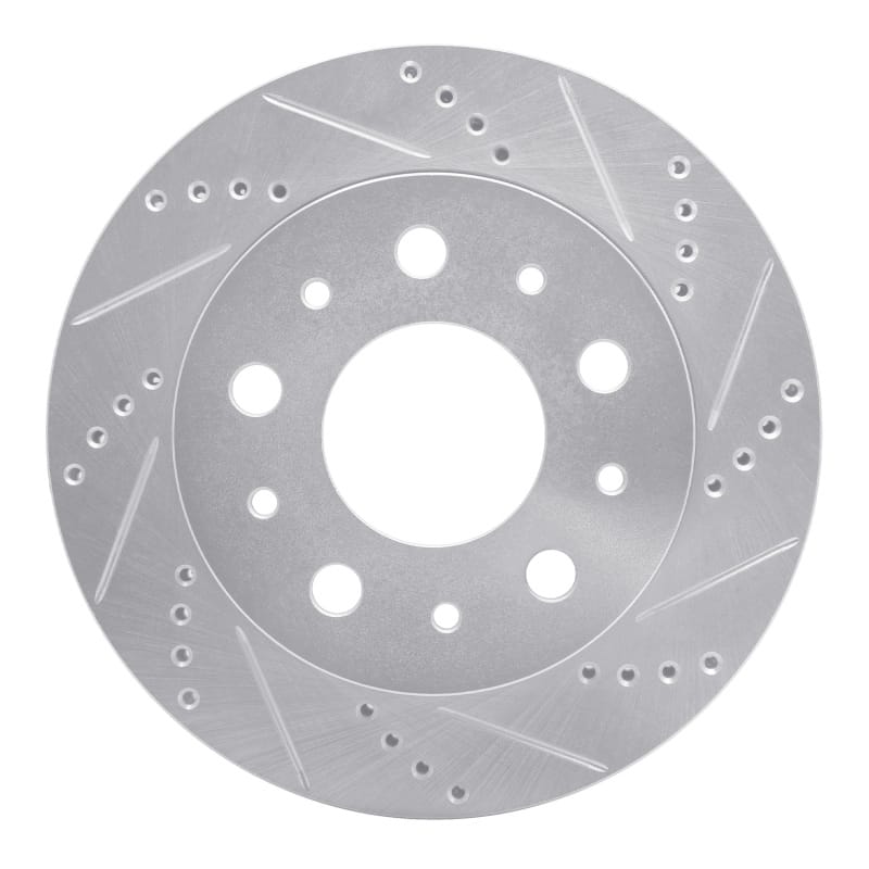 R1 14-21 Ram Promaster 2500 Rear Right Drilled & Slotted Silver Brake Rotor - 631-40117R
