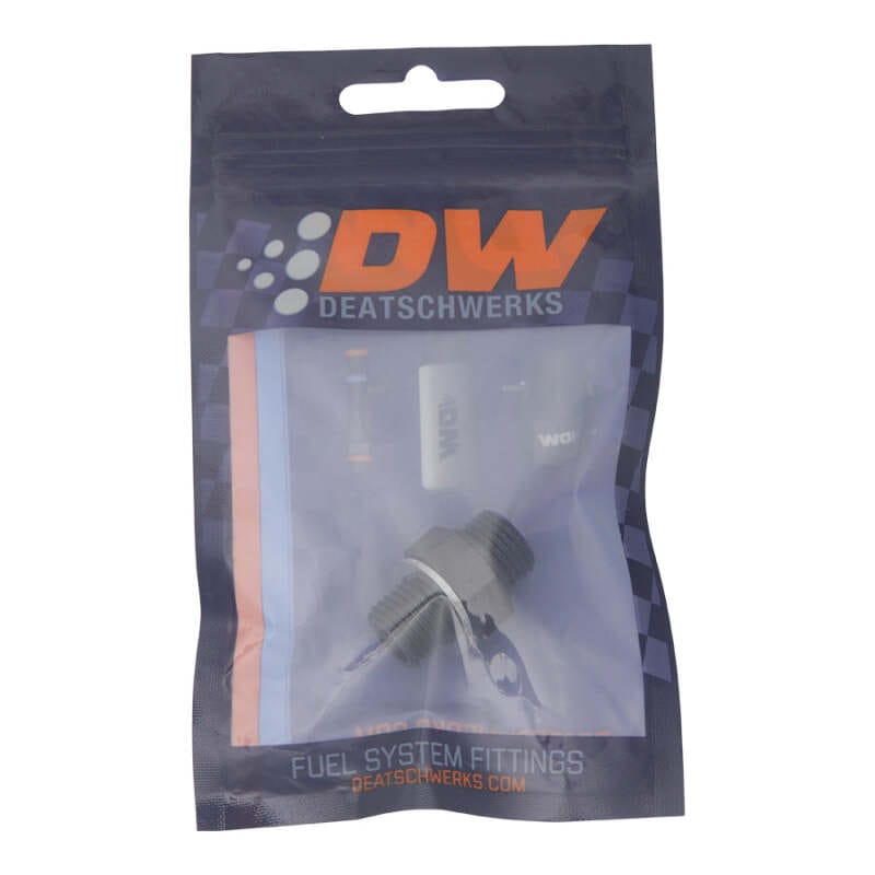 DeatschWerks 6AN ORB Male to M14 X 1.5 Metric Male (Incl O-Ring and Washer) - Anodized Matte Black thumbnail 2