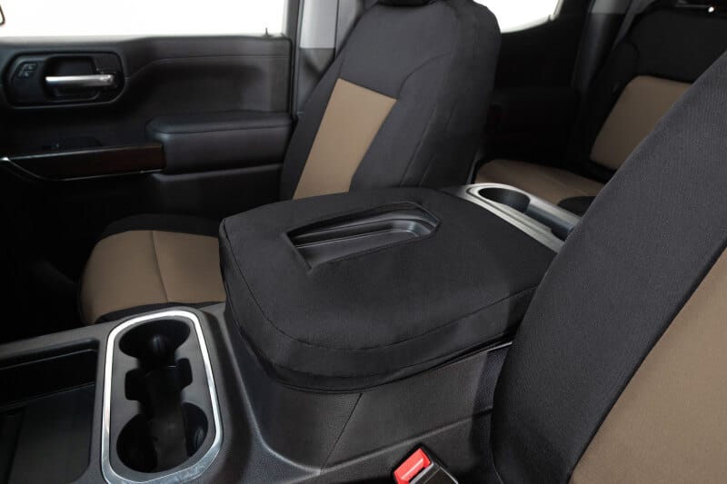 Covercraft 11-18 Dodge Ram Endura PrecisionFit Custom Second Row Seat Covers - Tan/Black - GTD1336ENTB