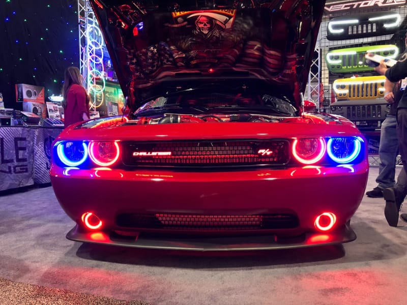 Oracle Dodge Challenger 08-14 LED Waterproof Fog Halo Kit - Amber thumbnail 3