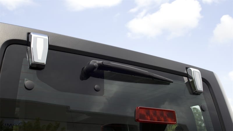 Rugged Ridge Liftgate Hinge Covers Chrome 07-18 Jeep Wrangler thumbnail 3