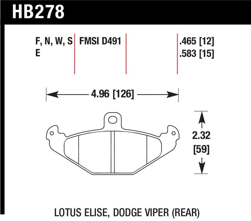 Hawk HPS Street Brake Pads - HB278F.583