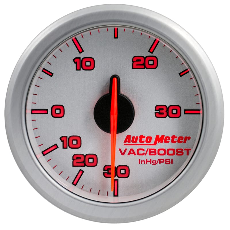 Autometer Airdrive 2-1/6in Boost/Vac Gauge 30in HG/30 PSI - Silver thumbnail 6
