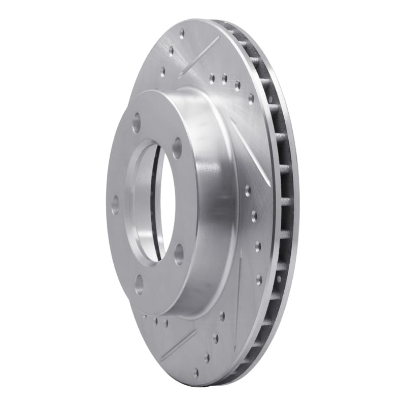 R1 76-86 Jeep Scrambler Front Left Drilled & Slotted Silver Brake Rotor