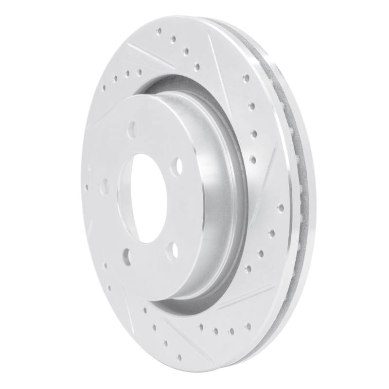 R1 99-04 Chrysler 300M Front Right Drilled & Slotted Silver Brake Rotor thumbnail 2
