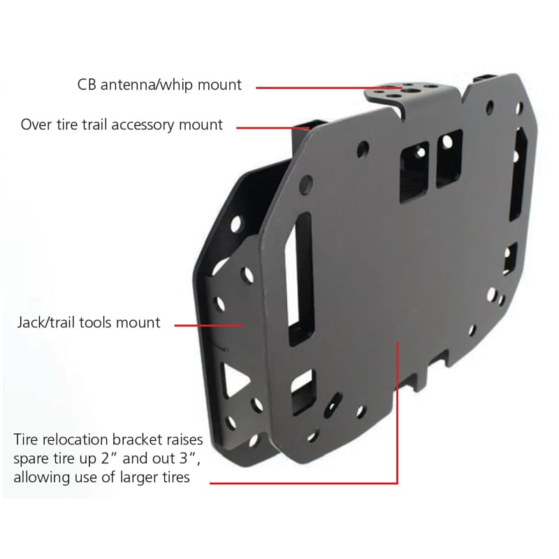 Go Rhino 18-20 Jeep Wrangler JL/JLU Rockline Spare Tire Relocation thumbnail 3