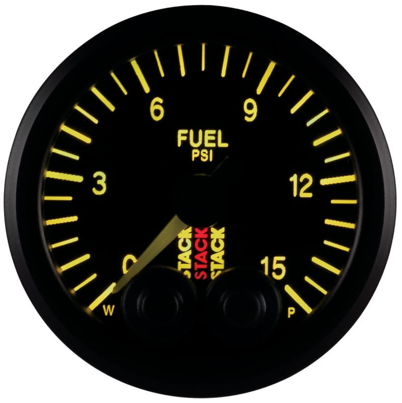 Autometer Stack 52mm 0-15 PSI 1/8in NPTF Male Pro-Control Fuel Pressure Gauge - Black thumbnail 9